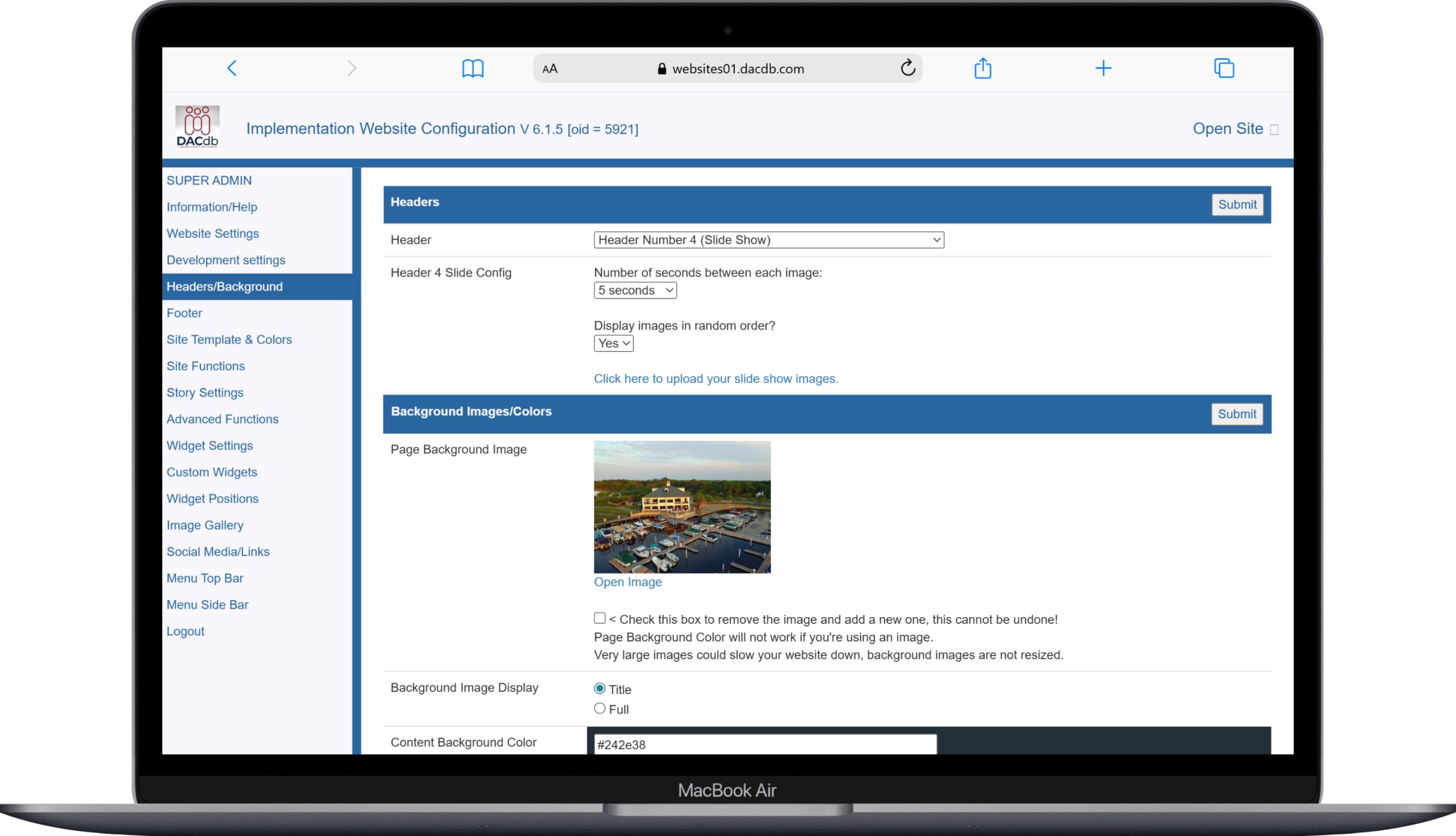 EZ Website Admin